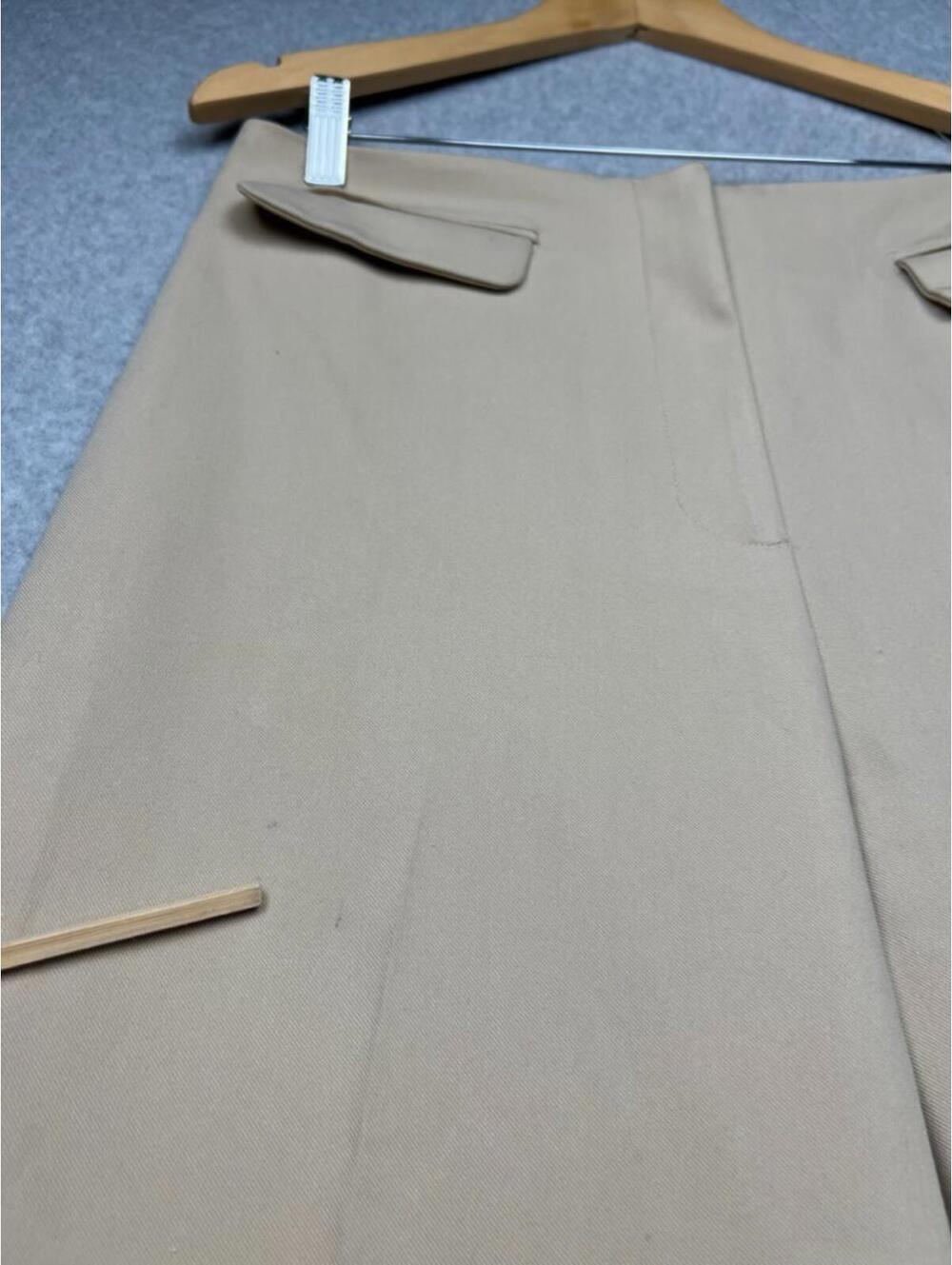 Zara Straight Leg Pants Womens Size L Beige Minimalist Simple Career Office - Picture 9 of 11
